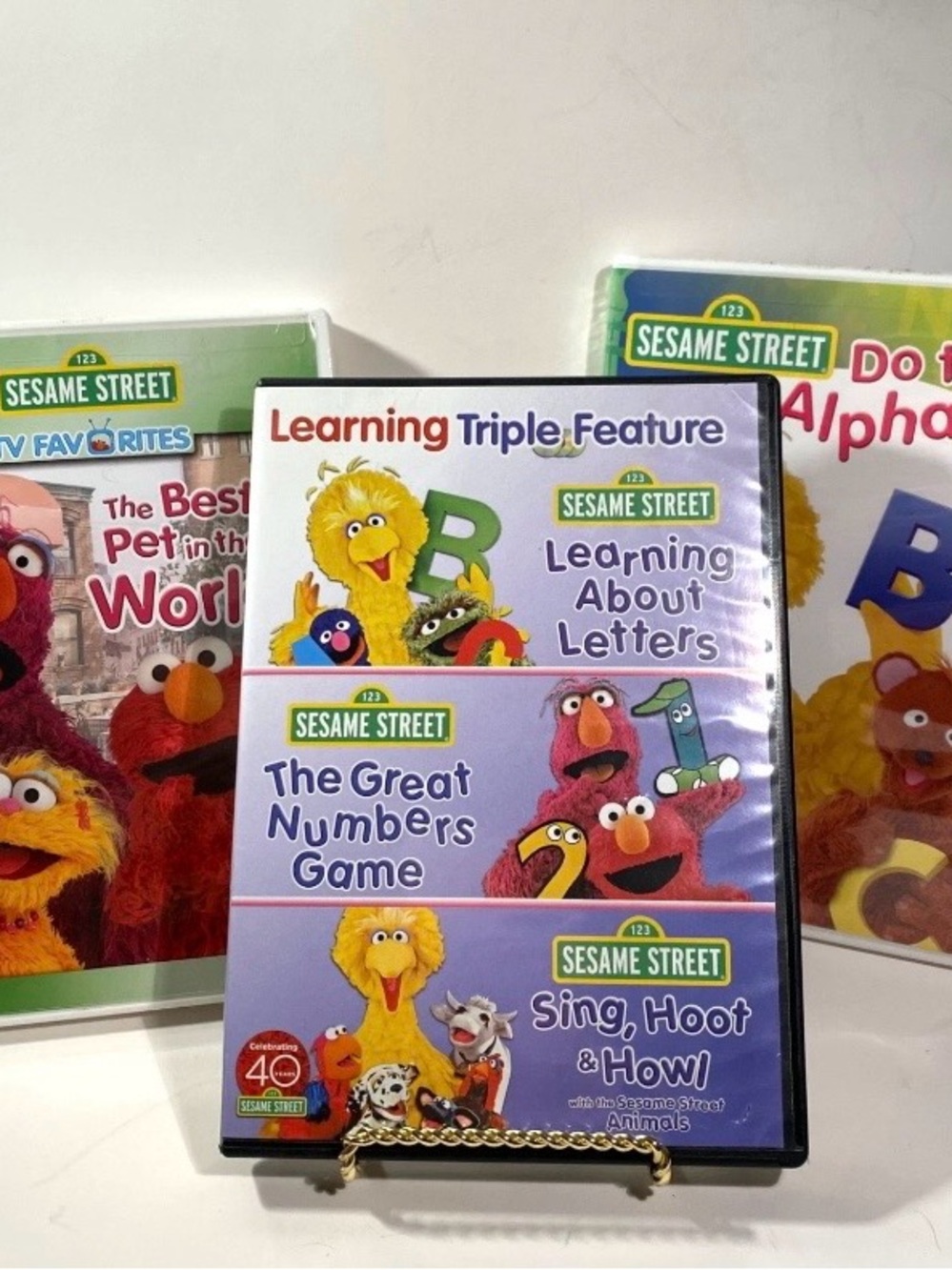 Lot of Sesame Street DVDs Learning Triple Feature, Do the Alphabet, & Best Pet